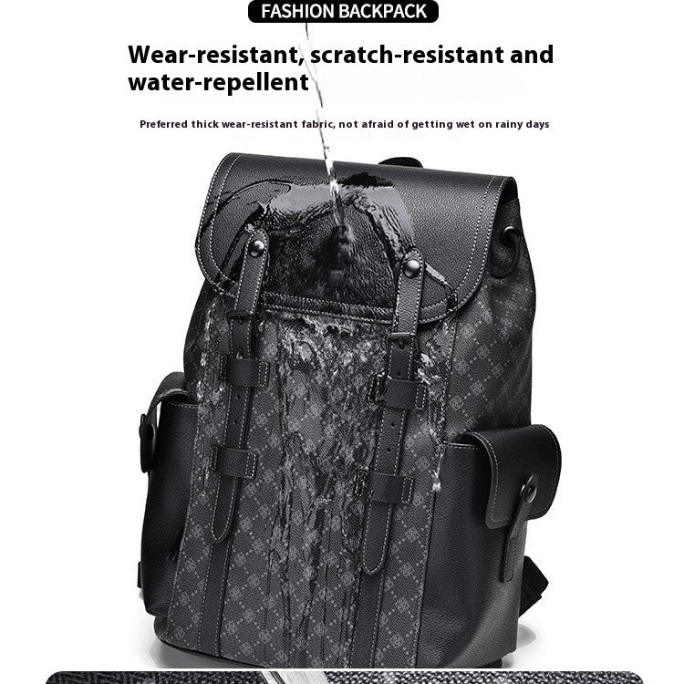 Curved Shoulder Strap Luxury Backpack