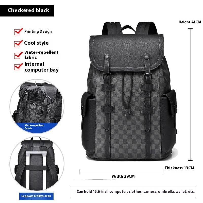 Curved Shoulder Strap Luxury Backpack