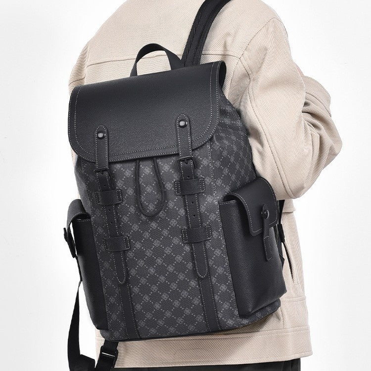 Curved Shoulder Strap Luxury Backpack