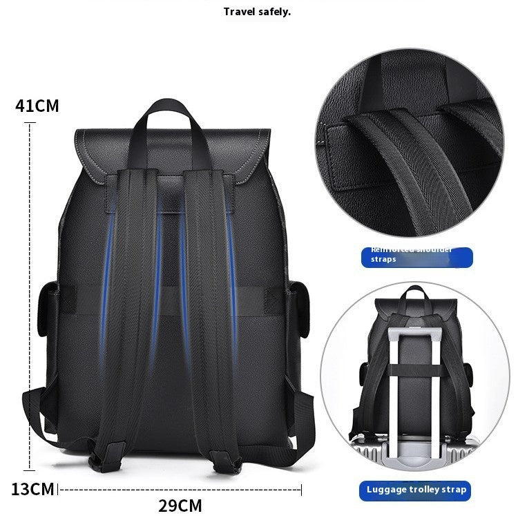 Curved Shoulder Strap Luxury Backpack